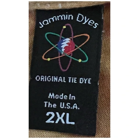 Jammin Dyes Purple/Tan Geodesic Tie-Dye Top Size 2XL - Picture 6 of 8